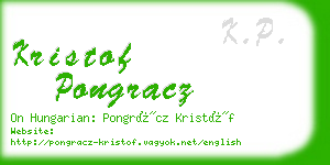 kristof pongracz business card